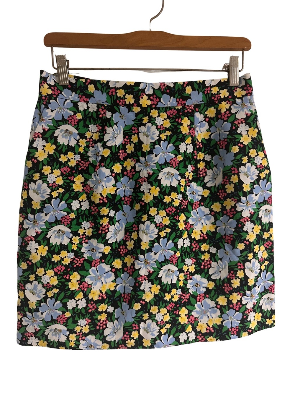 Maje Floral Mini Skirt SZ 40 EU/L US High Rise Linen Blend Feminine Luxury NWT